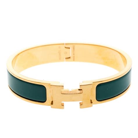 hermes green enamel bracelet|vintage Hermes enamel bracelet.